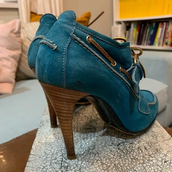 Pierre Hardy Teal Heeled Boots - Picture 4 of 10